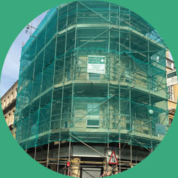 Scaffold sheeting and netting